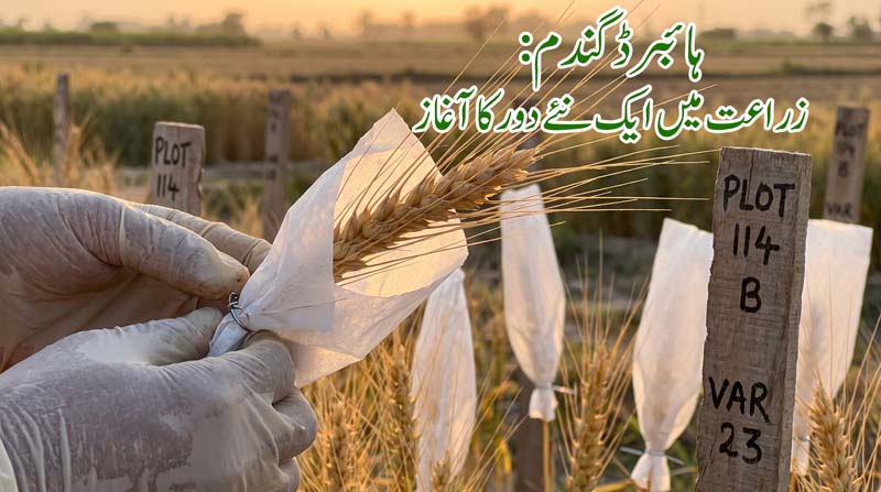ہائبرڈ گندم کی تیاری کیلئے گندم کی بالیوں پر پولی نیشن بیگ – hybrid gandum research