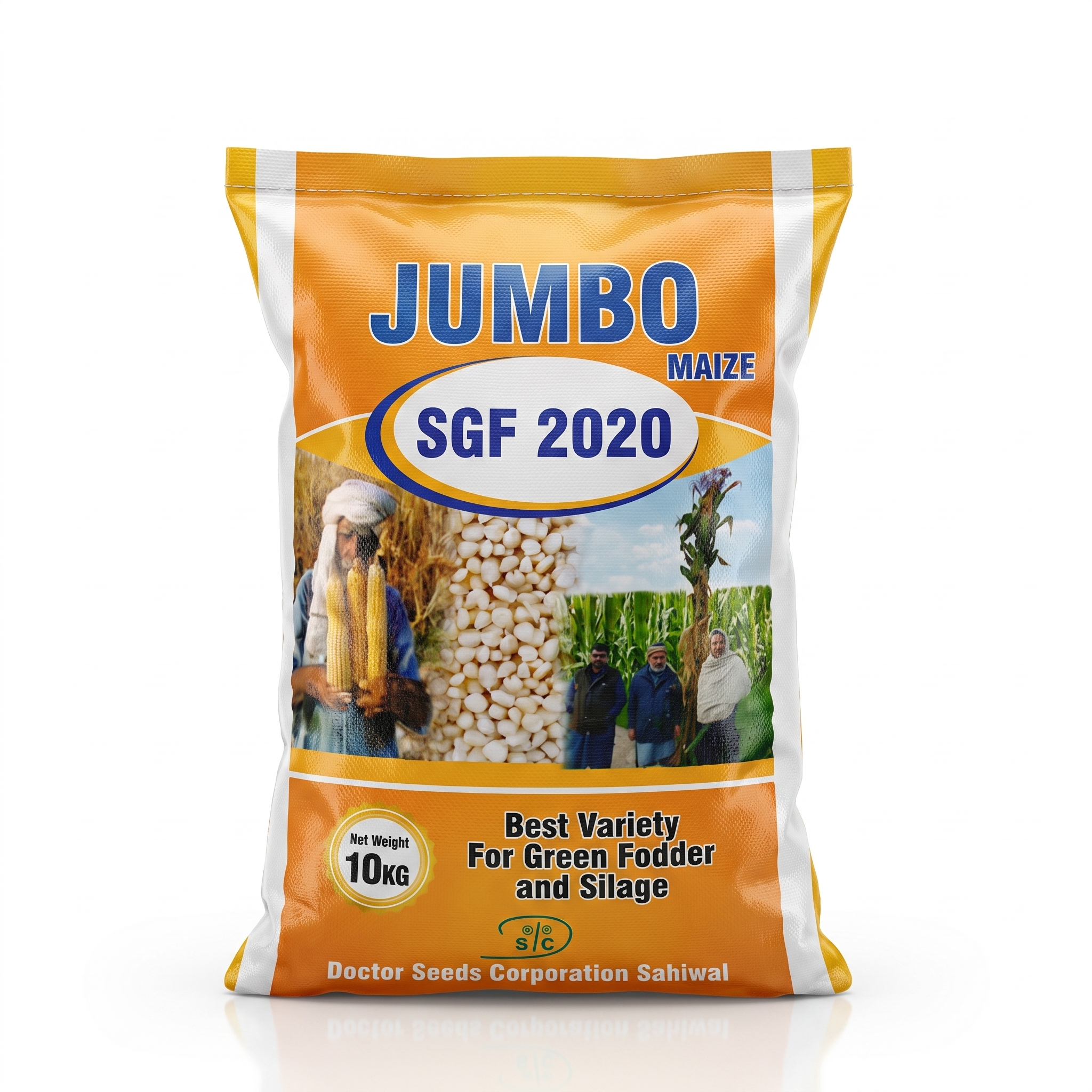 Jumbo Maize SGF-2020 Fodder Seeds 10kg premium silage maize seed bag by KisanWorld Pakistan