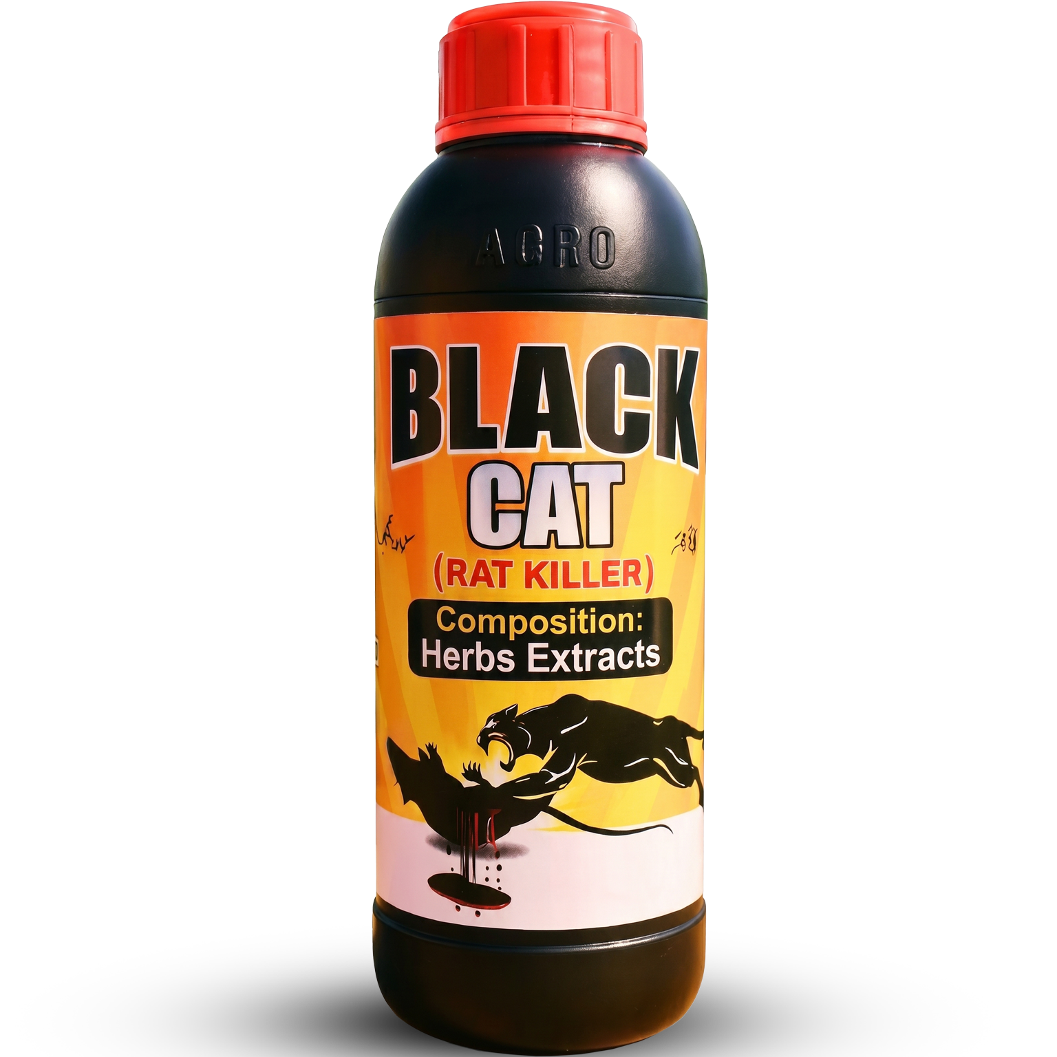Black Cat Rat Killer 1 litre bottle – herbal chuha mar dawa by KISANWORLD Marketing Lahore