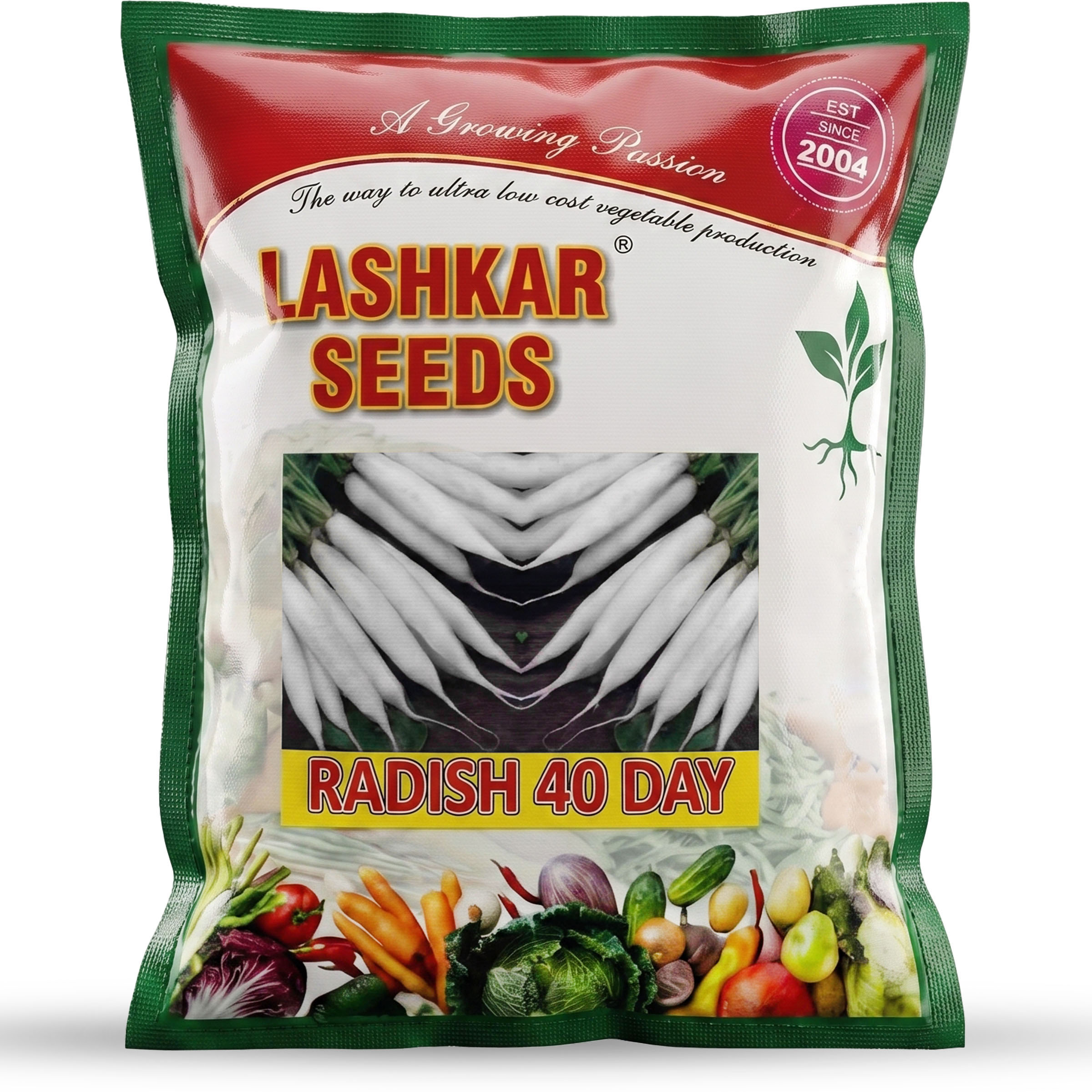 Gutka Radish Seeds 40 Day 1KG premium white radish seeds for early harvesting and commercial vegetable farming in Pakistan